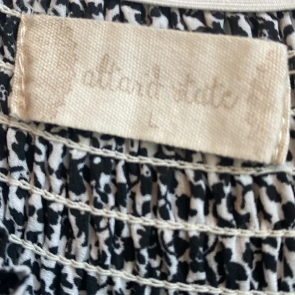 Altar’d State Ditsy Floral Black and White Mini Skirt - Picture 2 of 3